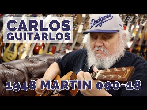 carlos-guitarlos-playing-a-1948-martin-000-18-at-norman's-rare-guitars