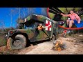 Camping In My Humvee AMBULANCE! (catch n cook)