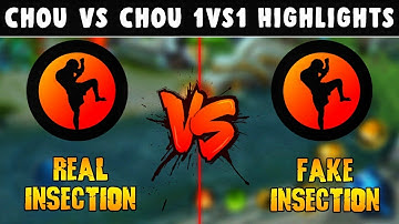 Chou vs Chou | REAL VS FAKE iNSECTiON  Sya Daw Ang Tunay Na iNSECTiON! | MLBB