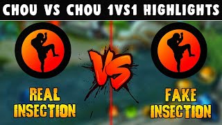 Chou vs Chou | REAL VS FAKE iNSECTiON  Sya Daw Ang Tunay Na iNSECTiON! | MLBB