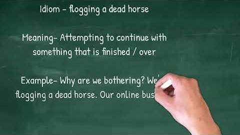 Flogging a dead horse nghĩa là gì năm 2024
