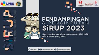 Pendampingan Penginputan SiRUP TA 2023 (14 Nov 2022)