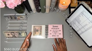 Weekly Cash Stuffing & Savings Challenges | Budget Binder Progress