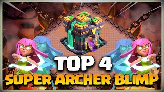 Top 4 Most POWERFUL! Th14 Super Archer Blimp Attack Strategy | Best Th14 Attack Strategy in Coc