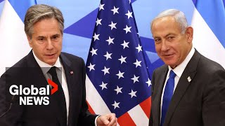 Israeli-Palestinian conflict: Blinken reaffirms need for two-state solution after Netanyahu talks