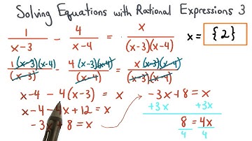 Solving Equations with Rational Expressions Practice 3 - Visualizing Algebra