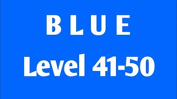 Blue Level 41 42 43 44 45 46 47 48 49 50 Full Walkthrough Gameplay  Barte Bonte IOS BLUE Puzzle Game