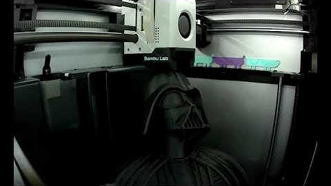 125% Darth Vader Bust & Stand Timelapse on Bambu Lab X1-Carbon