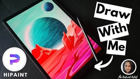 HIPAINT | Easy Space Fantasy Landscape illustration in Android tablet,  Beginners Hipaint tutorial