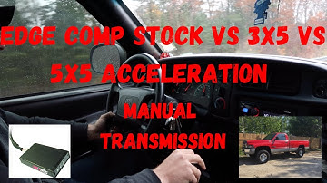 1998.5-2002 Cummins Edge Comp Stock vs 3x5 vs 5x5 acceleration with NV4500