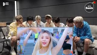 BTS réaction to new jeans super shy mv 