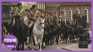 Windsor Household Cavalry Salute Prince Philip Opposite Windsor Castle