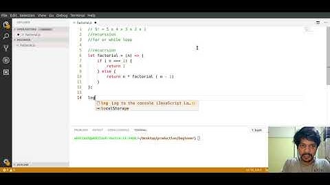 Factorial of a number through recursion