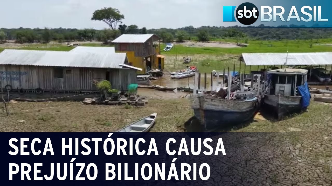Seca histórica no amazonas impacta polo industrial de Manaus | SBT Brasil (20/01/24)