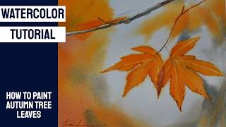 PAINT WITH ME - How to Paint Autumn Leaves in Watercolor #loose #sketch #dailyart