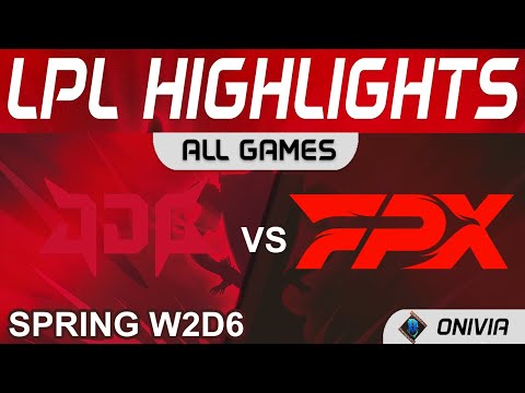 JDG vs FPX Highlights ALL GAMES LPL Spring Season 2022 W2D6 JD Gaming vs FunPlus Phoenix by Onivia