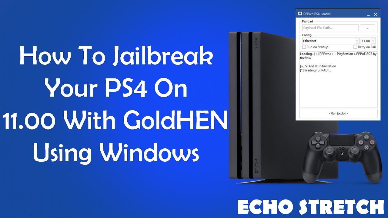 How To Jailbreak Your PS4 On 11.00 With GoldHEN Using Windows