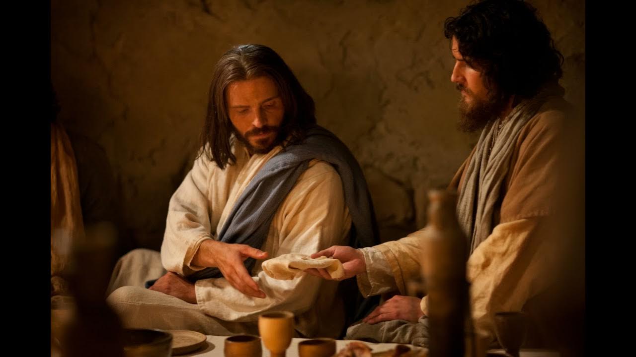 Jesus gives a morsel of bread to Judas March 30th - YouTube
