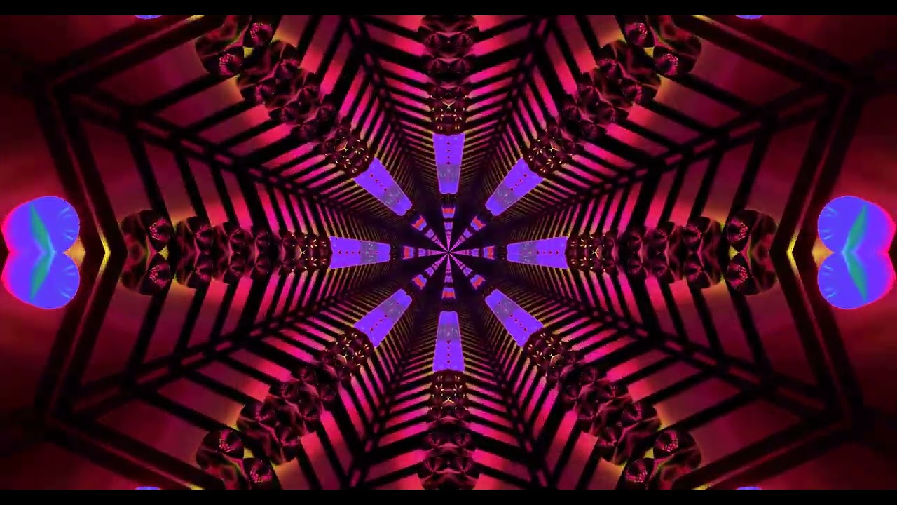 10 hours Neon Tunnel Screensaver Windows 10 | 4K UHD 60fps VJ Loop Visual Background