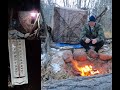 Winter camping in a pop up blind  sub zero temperatures 12 f  lessons learned