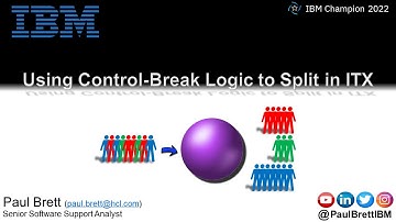 Using Control-Break Logic to Split data in ITX