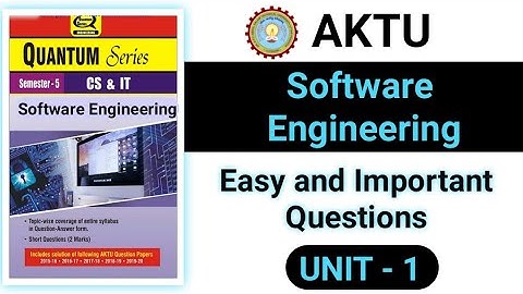 Software Engineering AKTU Important Questions UNIT-1