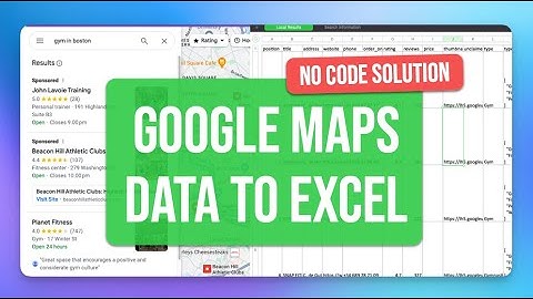 Google Maps Scraper - Scrape places data to Excel (NoCode)