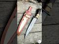 Making process of crown stag Bowie knife #handmade #art #bowie