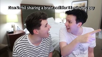Dan and Phil sharing a brain cell for 13 minutes gay