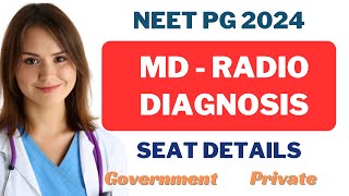 NEET PG 2024  MD  RADIO DIAGNOSIS  SEAT DETAILS   GOVT  PRIVATE  LOW SCORE OPTION CUT OFF