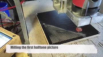 Milling first halftone picture on raspberry pi cnc