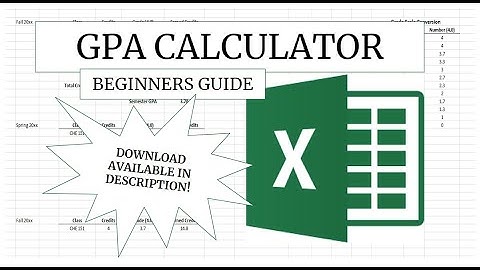 How to Build a GPA Calculator in Excel