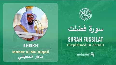 Quran 41   Surah Fussilat سورة فصّلت   Sheikh Maher Al Mu'aiqali - With English Translation