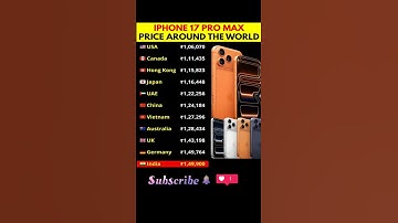 iPhone 17 Pro Max Price Around the World – You’ll Be Shocked! 📱🌍 #iphone17