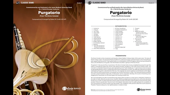 Purgatorio, by Robert W. Smith -- Score & Sound