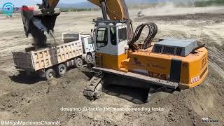 Top Moment Biggest Mining Excavator Loading Construction Trucks - Excavator Working