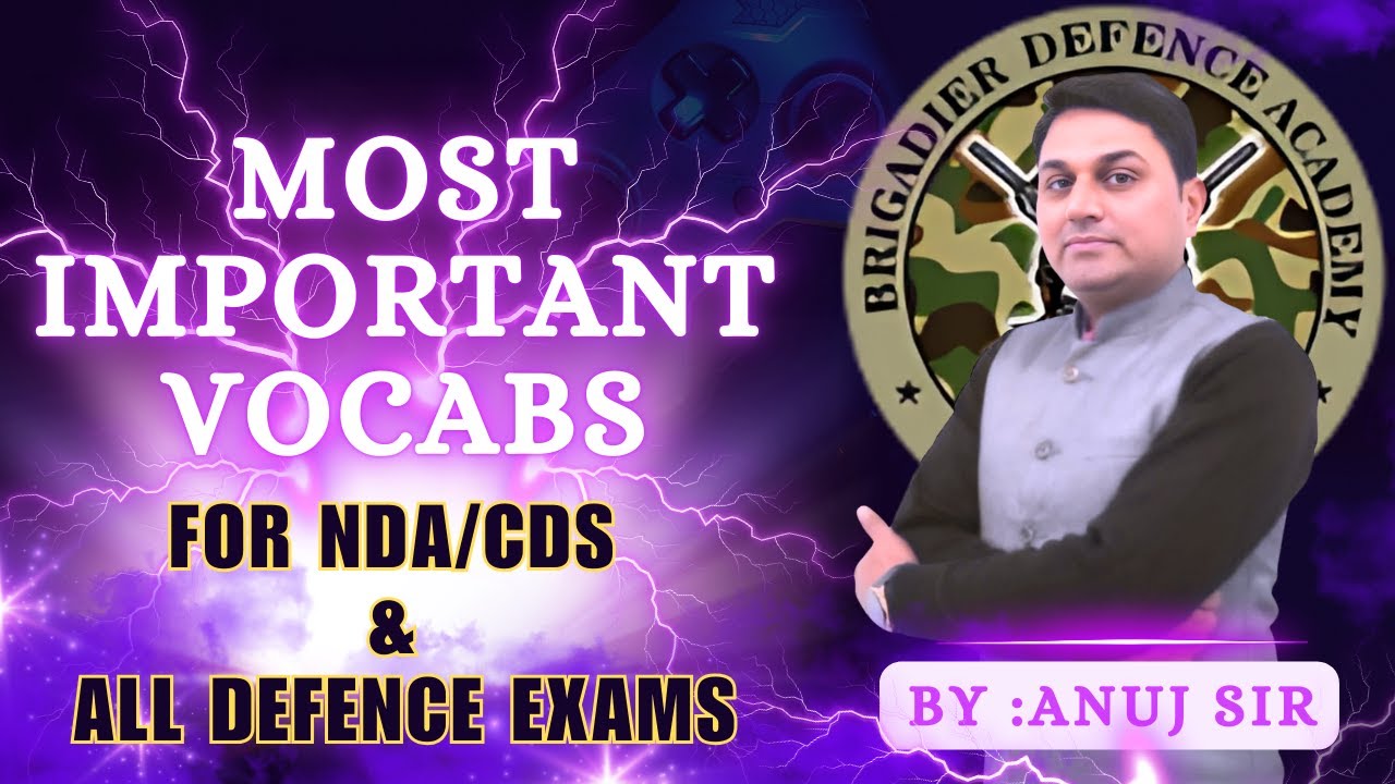 MOST IMPORTANT VOCABS FOR NDA- 2 2025 /CDS- 2 2025/ AFCAT & ALL DEFENCE ...