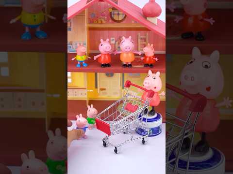 ペッパピッグのスーパーマーケットショッピングカートASMR動画｜リラックスできるおもちゃ #asmr #pig #review