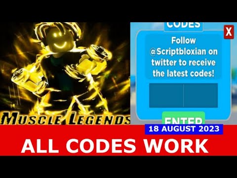 Muscle Legends codes (August 2023)