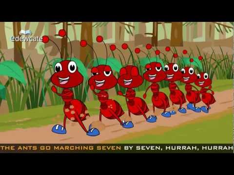 Edewcate english rhymes | The Ants go Marching One by One Song Nursery Rhyme