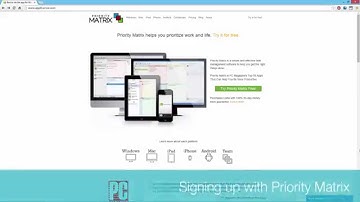 Signing up with Priority Matrix