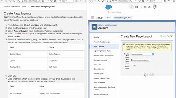 Create Account Page Layouts in Salesforce