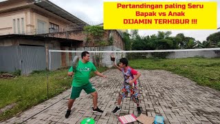 BIKIN NGAKAK PAPA TOLA TANTANGAN MAIN BADMINTON  PAKAI PENGGORENGAN   | BADMINTON LOVERS