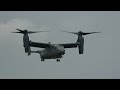 Watch as an USAF CV 22  Osprey transforms from plane to helicopter at RIAT 2023 - 4K