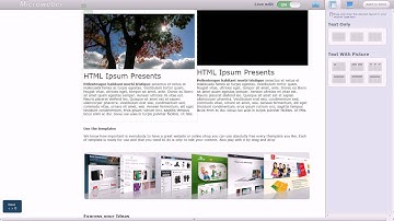 Live edit demo of Microweber
