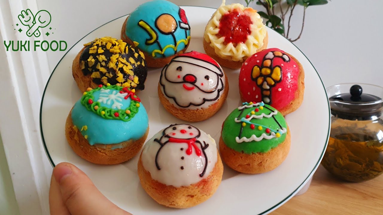 BÁNH SU Kem Giáng Sinh | Choux Cream - Chrismast Cake| Yuki Food - YouTube