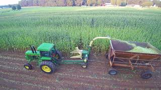 Chopping small grain and corn silage