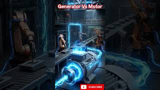 Generator vs Motor ⚡️ Difference in 10 sec!#shorts
