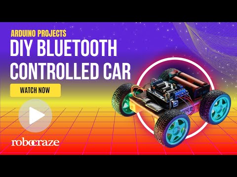 DIY Bluetooth Controlled Car with Arduino: Step-by-Step Guide - video from Robocraze