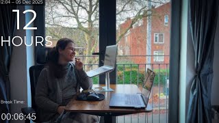 12-Hour LIVE Study With Me 🎓 | Cozy UK Ambience | Custom Pomodoro Timer | Deep Work Mode